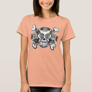 T-shirt Jour du crâne mort et des os croisés