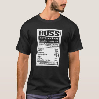 T-shirt Jour du patron Faits nutritionnels Extraordinaire 