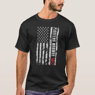 T-shirt Jour du Pionnier Mormon de l'Église du drapeau amé