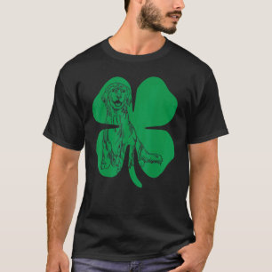 T-shirt Jour du Shamrock vert Golden Retriever Saint Patri