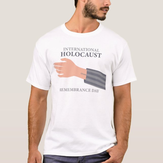 T-shirt Jour du Souvenir de l'Holocauste Numéro du prisonn (Devant)