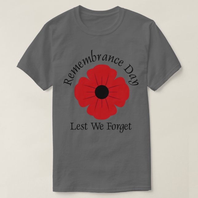 T-shirt Jour du Souvenir de peur que nous oublions (Design devant)