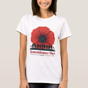 T-shirt Jour du Souvenir du Canada - honorer les anciens c
