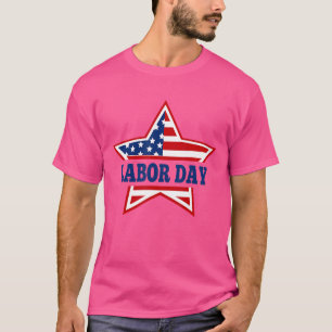T-shirt Jour du Travail Patriotique Heureux Dieu bénit le