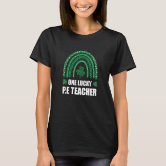T-shirt Jour d'un professeur Lucky PE Rainbow St Patricku2