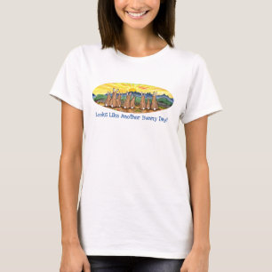 T-shirt Jour ensoleillé Matin lever soleil lapin lapin Ar