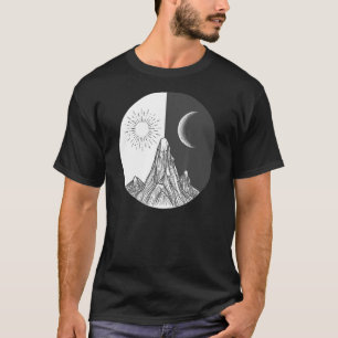 T-shirt Jour Et Nuit Sun Moon Monde look Bon Graphisme T