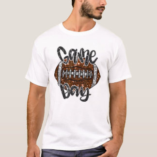 T-shirt Jour Football Bling Bling Football Lover Automne