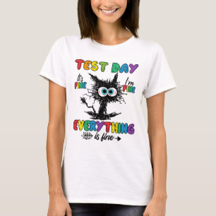 T-shirt Jour Funny Stress Chat Enseignant Enfants Étudiant