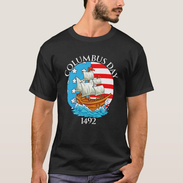 T-shirt jour heureux de Columbus (Devant)