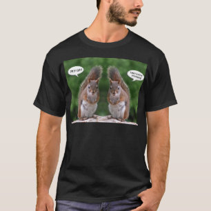 T-shirt Jour heureux de jumeaux, humour d'écureuil rouge,