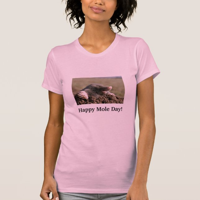 T-shirt Jour heureux de taupe ! (Devant)