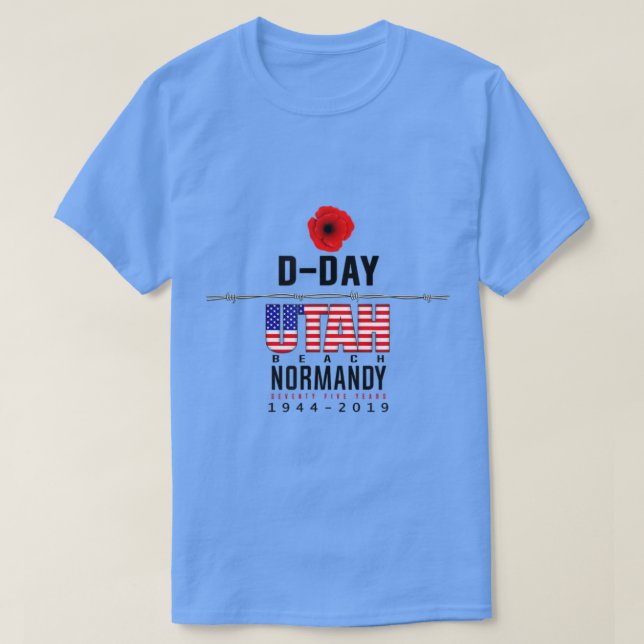 T-shirt Jour J Anniversaire de la plage Utah (Design devant)