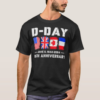 T-shirt Jour J Débarquements Normandie 80E Anniversaire T 