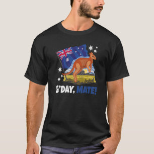 T-shirt Jour Mate Bon Kangourou Patriotique Australien Dra