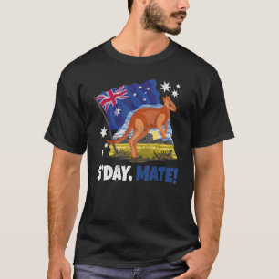 T-shirt Jour Mate Bon Kangourou Patriotique Australien Dra