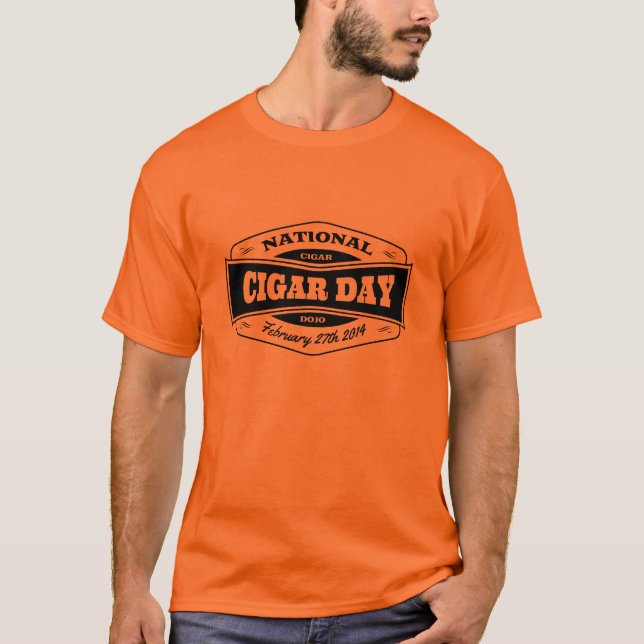 T-shirt Jour national 2014 de cigare (Devant)
