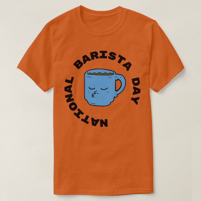 T-shirt Jour national de la Barista 2 (Design devant)