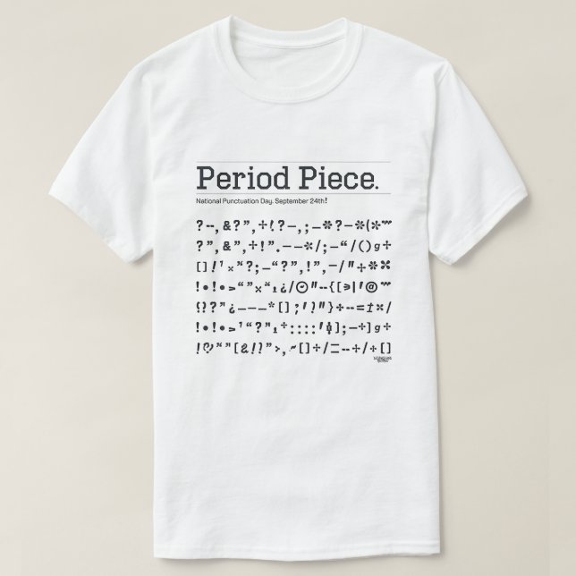 T-shirt Jour national de la Ponctuation (Design devant)
