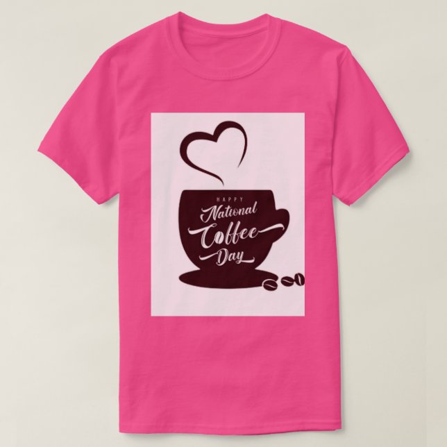 T-shirt Jour National des Barista Joyeux Jour du Café (Design devant)