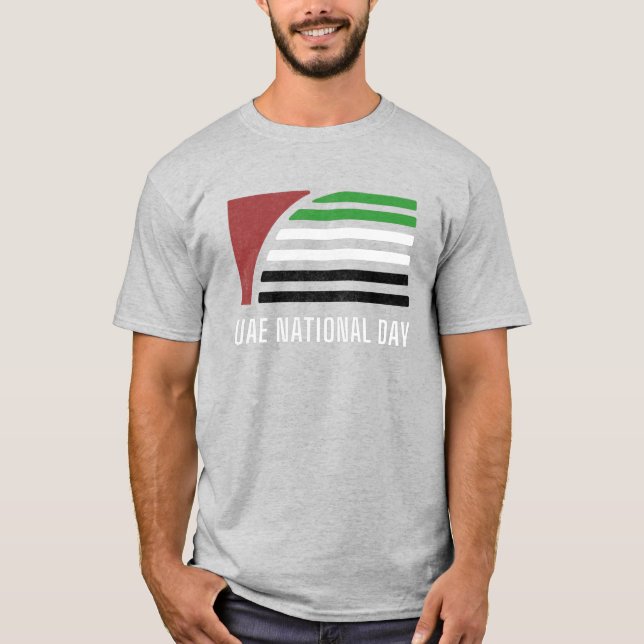 T-shirt Jour national et drapeau des Émirats Arabes Unis  (Devant)