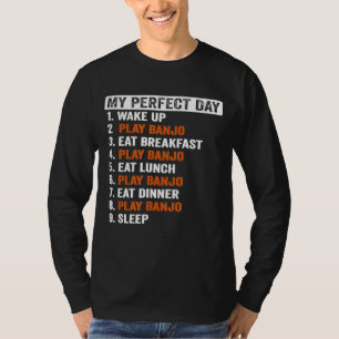 T-shirt Jour Parfait Joueur Banjo Hommes Femmes Garçons