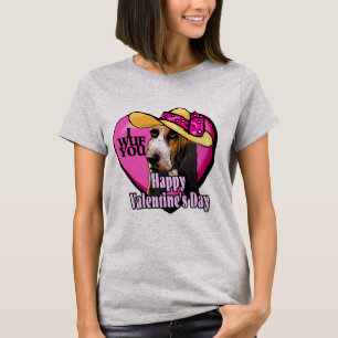 T-shirt Jour Valentines de Chien de Basset Hound