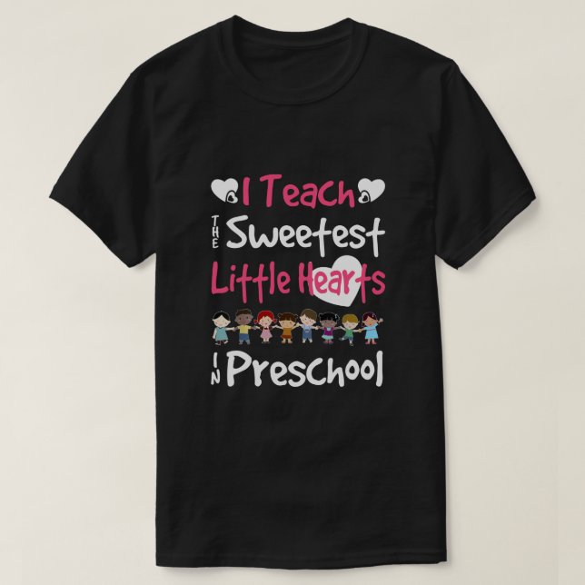 T-shirt Jour Valentines Enseignant préscolaire (Design devant)