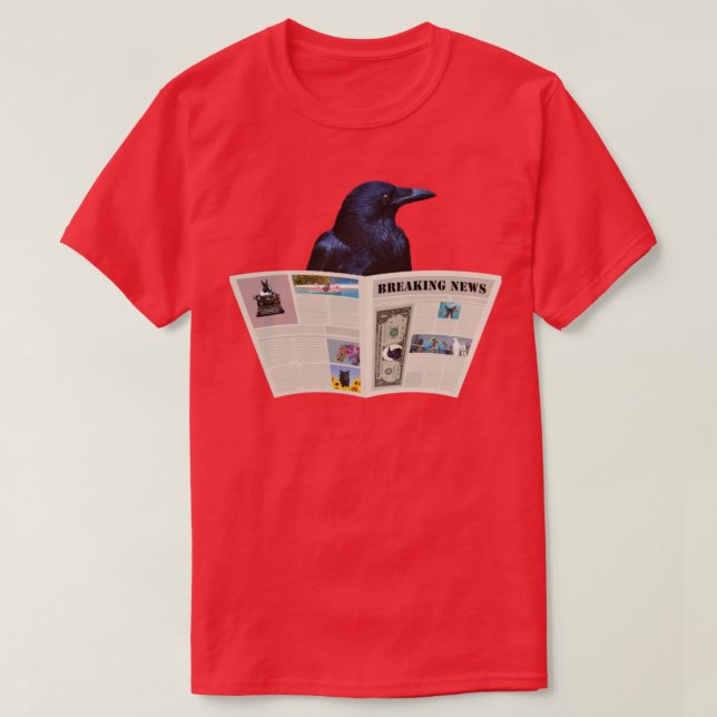 T-shirt Journal Dernière heure Corbeau TShirtJournal Brea (Design devant)