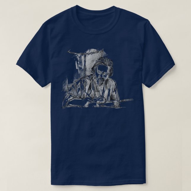 T-shirt Journalisation éclairée Alan Watts Dessin inspiré (Design devant)