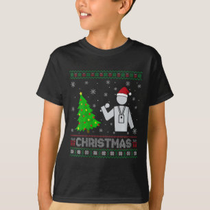 T-shirt Journaliste pour femmes Xmas Tree Lighting Laid No