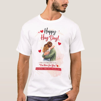 T-shirt Journée câline Citation d'amour et de réconfort ro