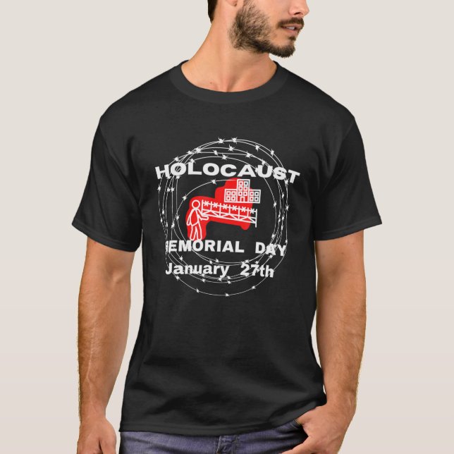 T-shirt Journée commémorative de l'Holocauste 27 janvier (Devant)