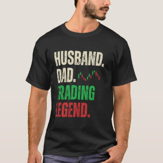T-shirt Journée de bourse cool pour papa père Actions Trad