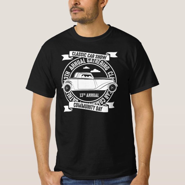 T-shirt Journée de la communauté des salons de voitures cl (Devant)