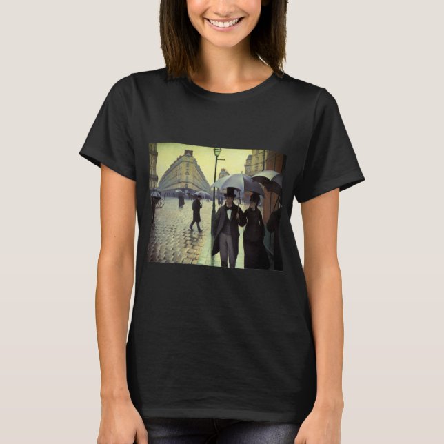 T-shirt Journée de la Pluie de Paris par Gustave Caillebot (Devant)