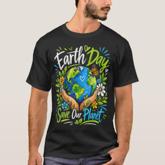 T-shirt Journée de la Terre Sauver Notre Planète Amoureux