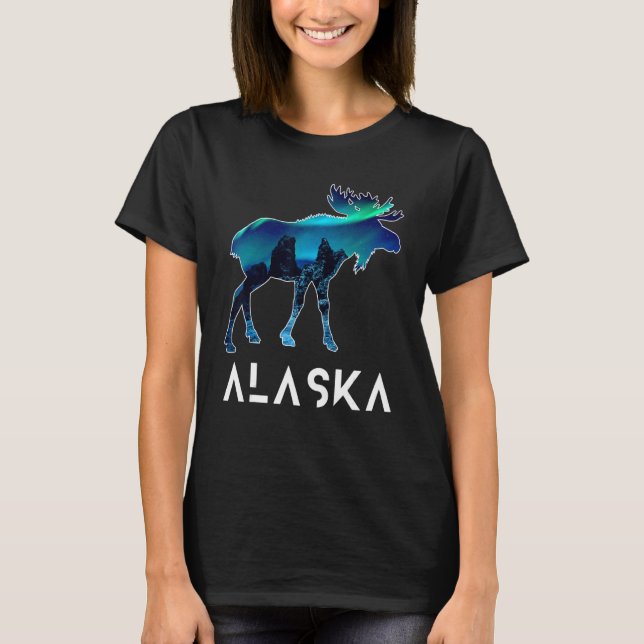 T-shirt Journée de l'Alaska Oie Aurora Borealis (Devant)