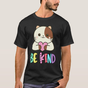 T-shirt Journée de l'unité Chat Cœur Soyez Gentil Anti Ha