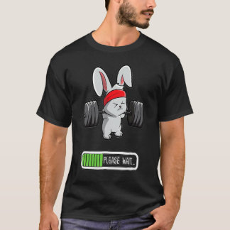 T-shirt Journée de Pâques Rabbit haltérophilie Remise en f