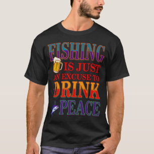 T-shirt Journée de pêche pour amateur de pêche Boisson pêc