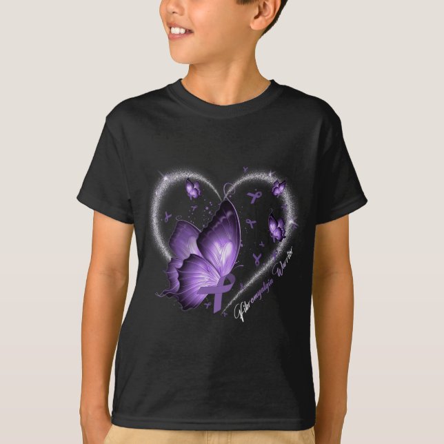 T-shirt Journée de sensibilisation Fibromyalgie Guerrier S (Devant)