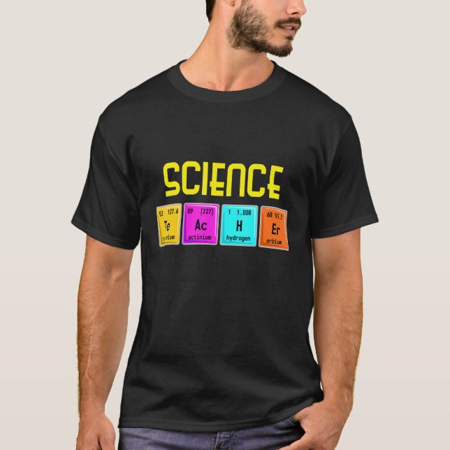 T-shirt Journée des sciences Biologie Professeur Microscop (Devant)