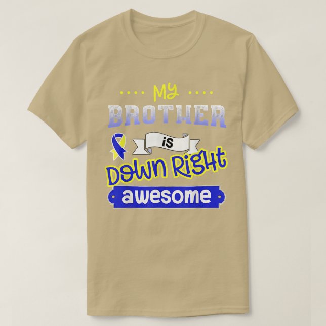 T-shirt Journée du syndrome de Down Soutien du frère Sensi (Design devant)