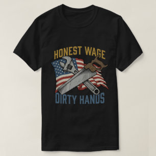 T-shirt Journée du Travail Outil à Main Salaire Honnête Ma