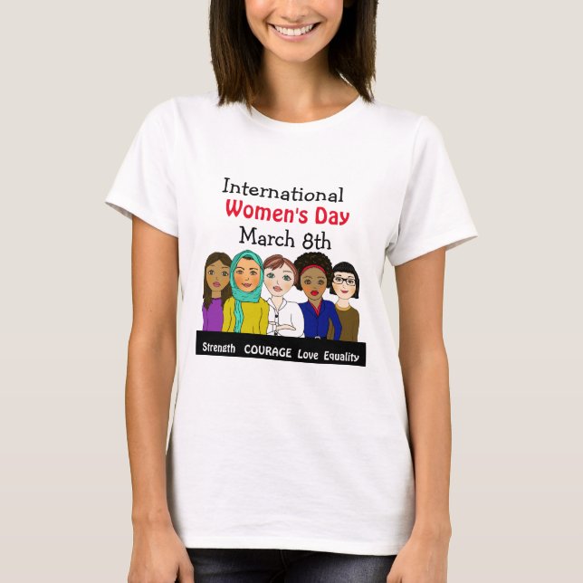 T-shirt Journée internationale de la femme 8 mars (Devant)