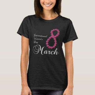 T-shirt Journée internationale de la femme Fleur rose rose