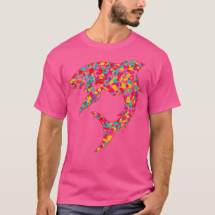 T-shirt Journée internationale du requin-pointeur coloré r