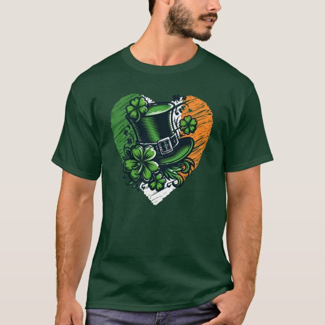 T-shirt Journée irlandaise shamrock Irlande (Devant)