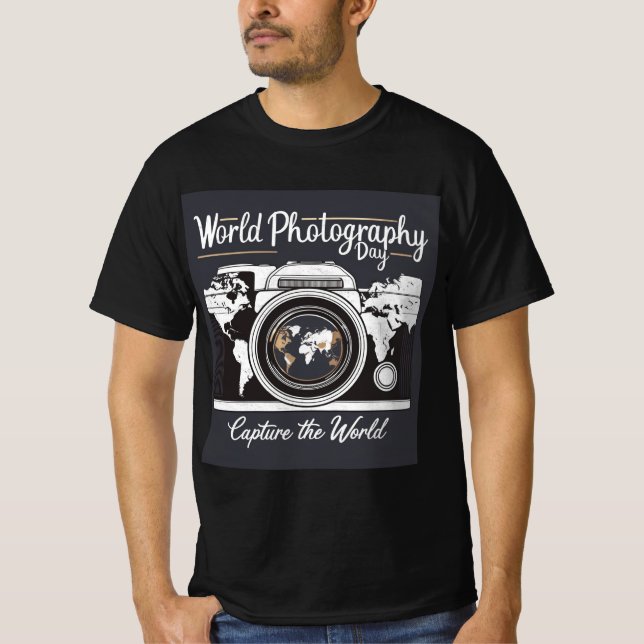T-shirt Journée mondiale de la photographie (Devant)
